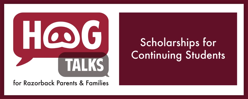 Logo for Hog Talks Webinar Series: Scholarships for Continuing Students