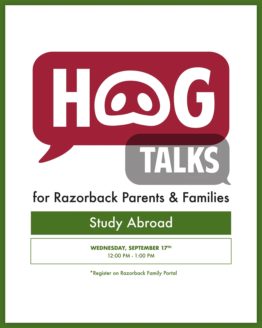 Logo for Hog Talks Webinar Series: Navigating the Study Abroad Process